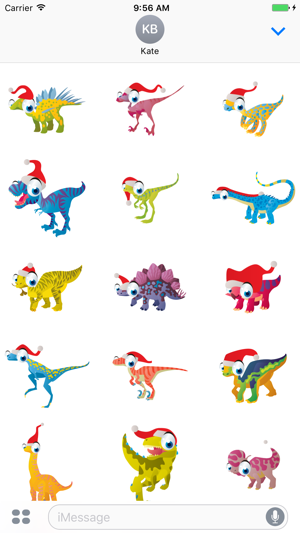 Christmas Dinos Big Eye Collection 貼紙(圖1)-速報App