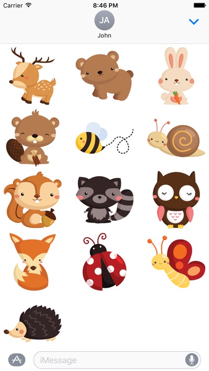 Forrest Animal Stickers