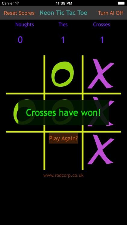 Tic Tac Toe: Neon