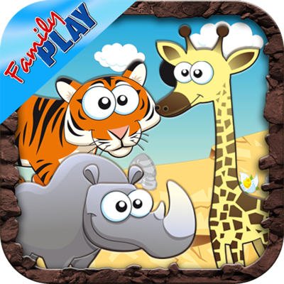 Safari Animals Preschool First Word Learning Game