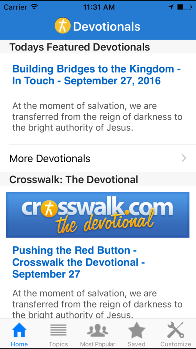 How to cancel & delete Crosswalk.com Devotionals from iphone & ipad 1