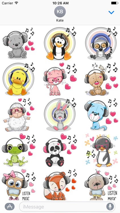 Cute Cartoon Animal Sticker Vol 01