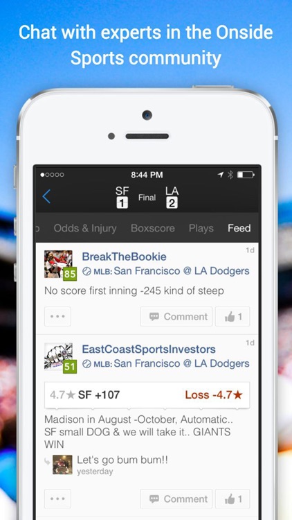 Onside Sports: Scores, Odds, Betting Stats & Picks screenshot-3