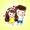 Young Love Couple Stickers