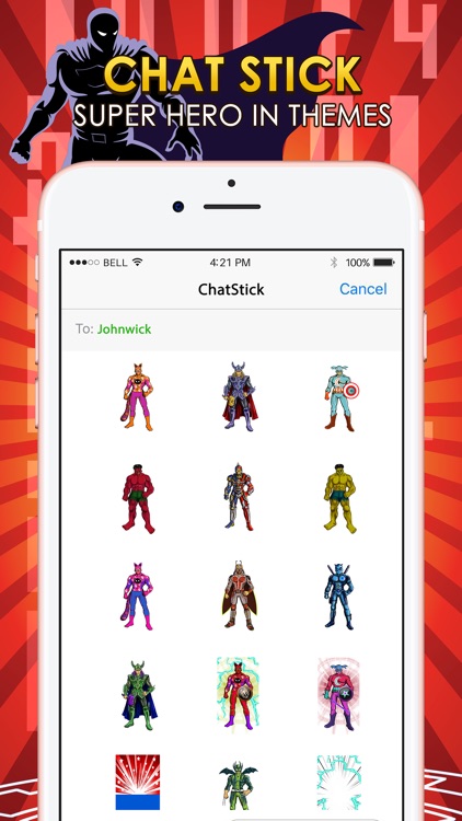 Superhero Emoji Stickers Keyboard Themes ChatStick