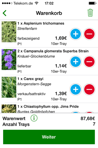 Stauden-Bestell-App für Gartencenter screenshot 3