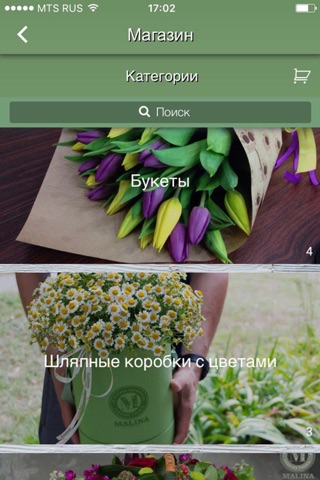 Malina Flowers магазин цветов screenshot 2