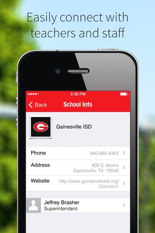 Gainesville ISD screenshot 2