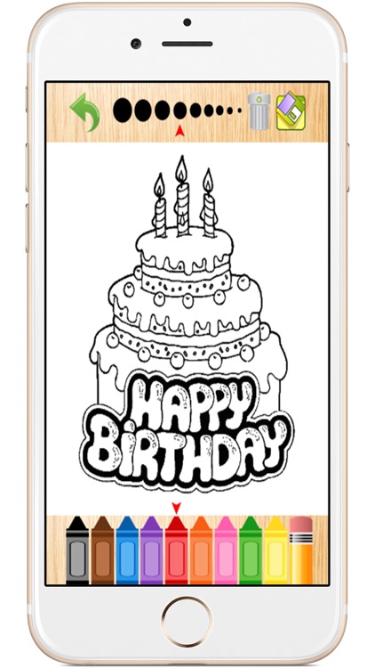 Birthday Cake Cartoon Kids Coloring Books for Baby