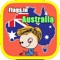 Learning all the national flags of 14 countries in the Australia, Help kids learn fast and fun