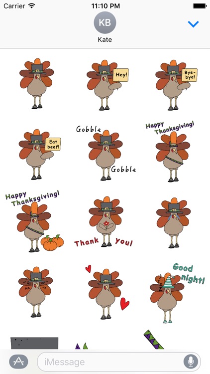 Thanksgiving Stickers and Emojis - Super Turkey!