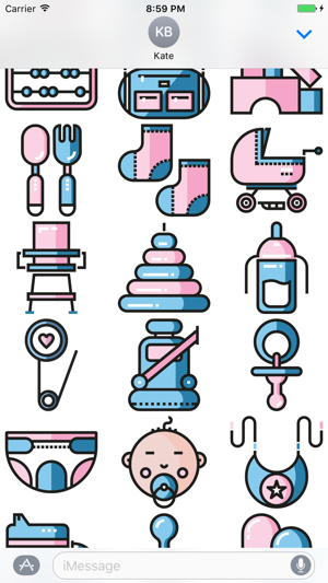 Baby Stickers - Small Child Like Emoji 4 Parents(圖4)-速報App