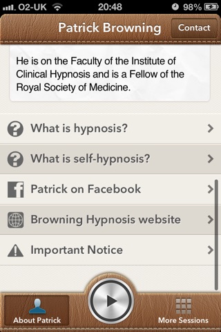 Self-hypnosis Patrick Browning screenshot 3