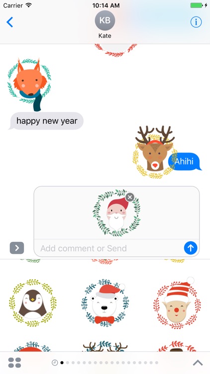 Funny face Christmas characters - Fx Sticker screenshot-4