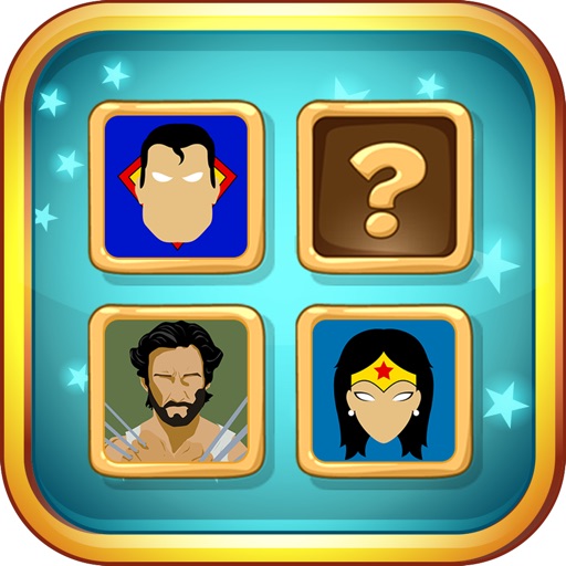 Superhero Cards Matching Fun Riddles For Kids Icon