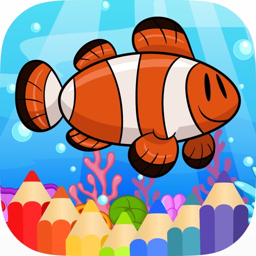 Ocean Animals Coloring Book for Children HD by Arnon Kreethawate
