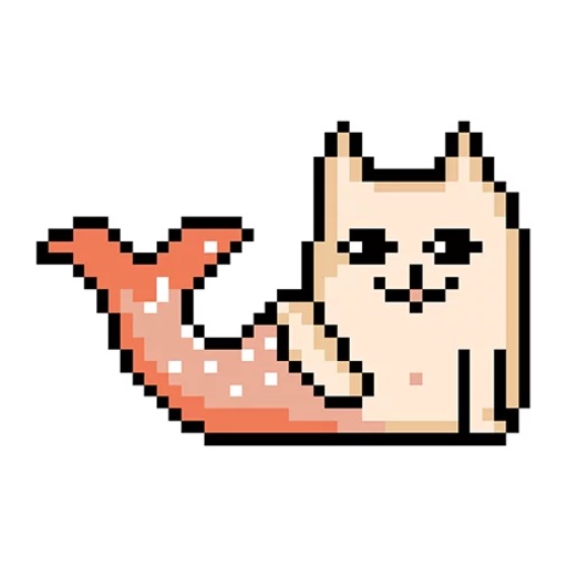 Cute Cat - The Pixel Art sticker for iMessage icon
