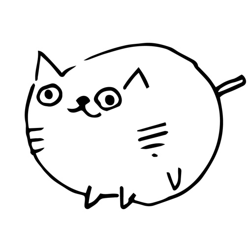 Cute Hand Drawn Cat Sticker #2