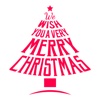 Merry Christmas Wish Typography Stickers