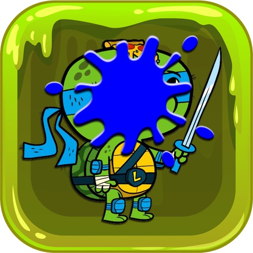 Coloring Page Turtle Ninja Version Icon