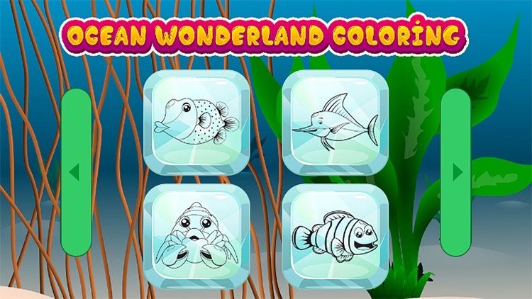 Ocean Wonderland Coloring for preschool - Drawing