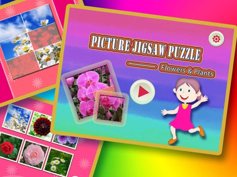 Скриншот из Picture Jagsaw Puzzle Game For Kids - About Flowers