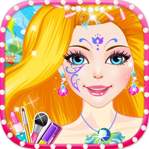 Mermaid Face Painting – Fashion Princess Beauty Salon Game for Girls iOS App