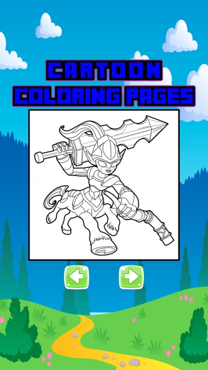 Cartoon Characters Coloring Page for Toddler & Kid
