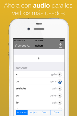 German Verb Conjugator Pro screenshot 3