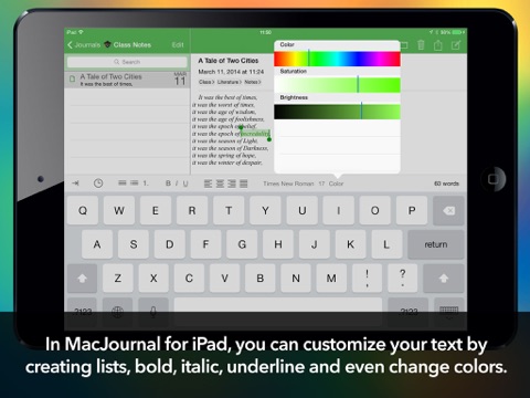 MacJournal for iPad screenshot 3