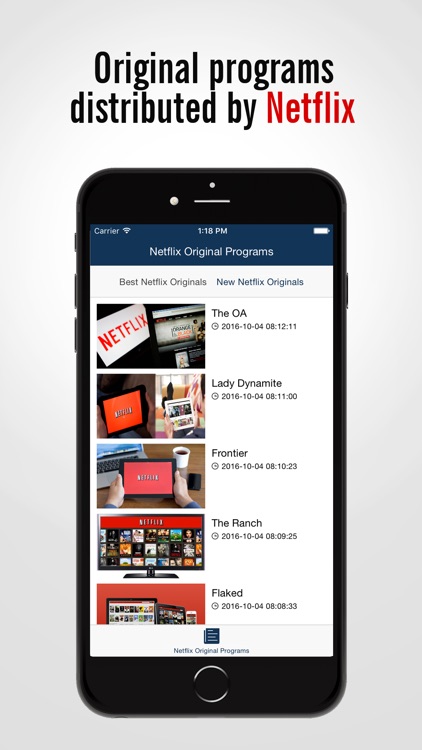 Original Programs for Netflix