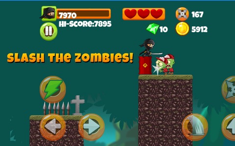 Ninja Kid vs Zombies - 8 Bit Retro Game Games Ninja Magic