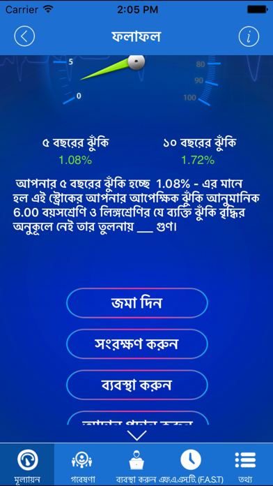 Stroke RIskoMeter Bengali screenshot 2