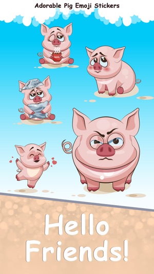 Adorable Pig Emoji Stickers(圖1)-速報App