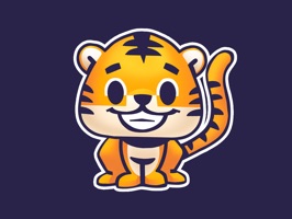 Tiger cub exclusive stickers for Rawai Park - the largest kids park in Phuket,