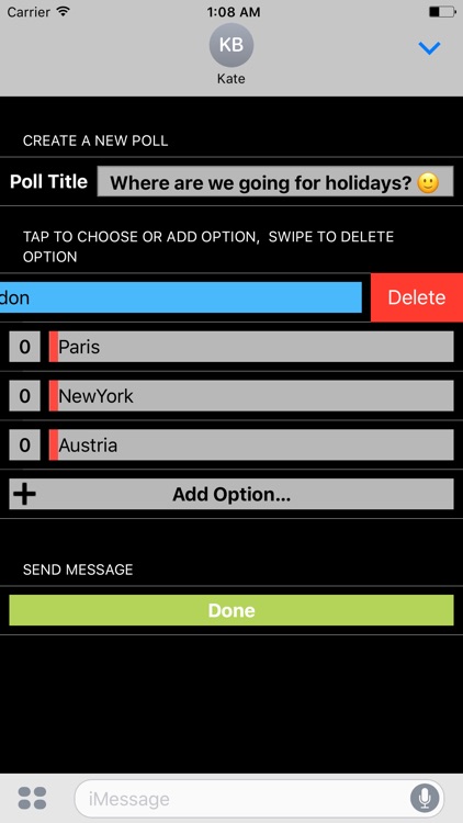 Poll With Friends for iMessage screenshot-3