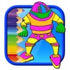 Kids Hero Robot Coloring Page Game Free Edition