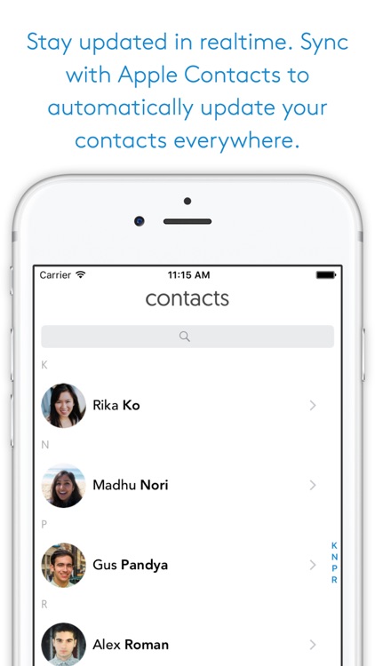 Contact - Exchange contact information with a scan