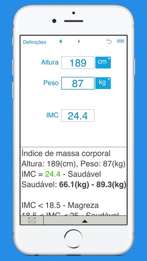 IMC, Metabolismo Basal e Gasto Calórico Diário na App Store IMC, Metabolismo Basal e Gasto Calórico Diário na App Store