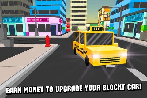 Pixel Taxi Simulator 3D Full screenshot 4