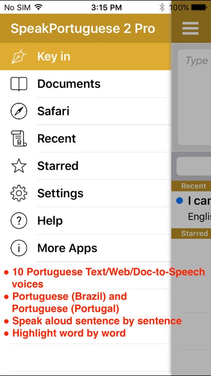 SpeakPortuguese 2 (10 Portuguese TTS) screenshot-0