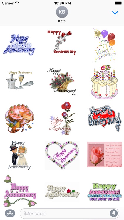 Animated Anniversary Stickers for iMessage