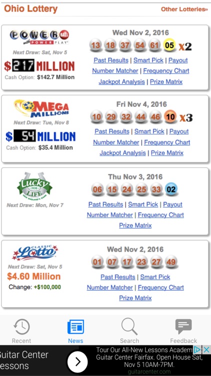Ohio Lottery Pick 5 Payout Chart