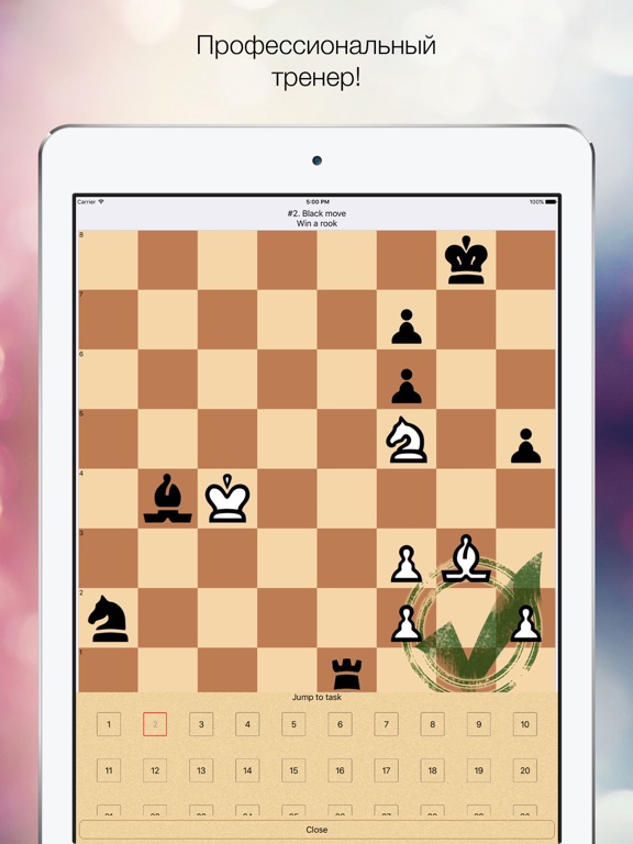 Chess Win 3 - шахматные задачи на выигрыш фигуры на iPad