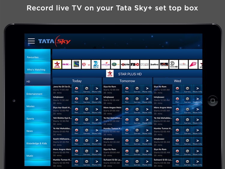 Tata Sky Mobile – for iPad screenshot-4