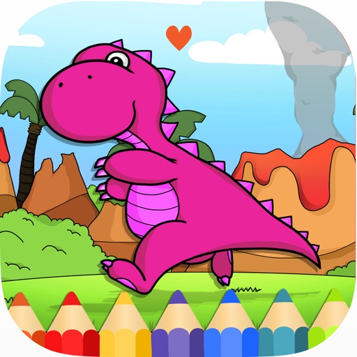 Planet Coloring Dinosaur Games for Kids & Toddlers Icon