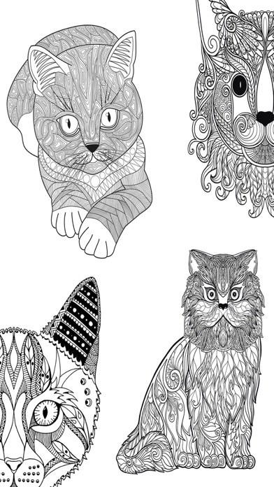 猫は大人のための塗り絵を曼荼羅 - プレミアム screenshot1