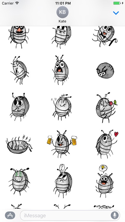 Sammy the Pillbug Stickers