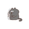 Animated Simon's Grey Cat Stickers