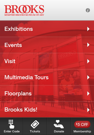 Memphis Brooks Museum of Art Mobile Application screenshot 2